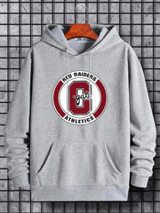 Retro Letter Pattern Print Hoodie For Men