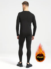 Men's Thermal Long Sleeve T-shirt & Pants Set Quick Dry Fitness Outfit