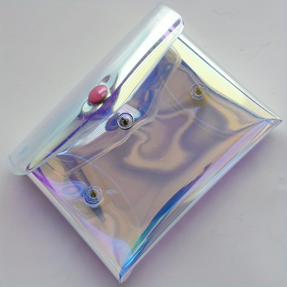 Mini Wallet Transparent Colorful Money Bag Portable Button Coin Purse
