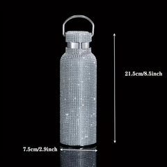 Sparkling Studded Vacuum Flask 500ml Insulated Water Bottles Travel Thermal Cups