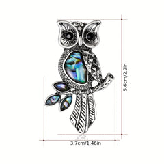 Vintage Owl Shell Enamel Pin Brooch For Men Wedding Bouquets