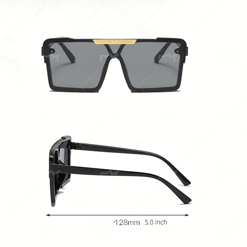 Kids Square Sunglasses Large Frame Unisex Street Photography Shades