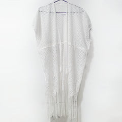 Lace Shawl Sunscreen Cardigan Wrap Loose Smock Beach Shawl
