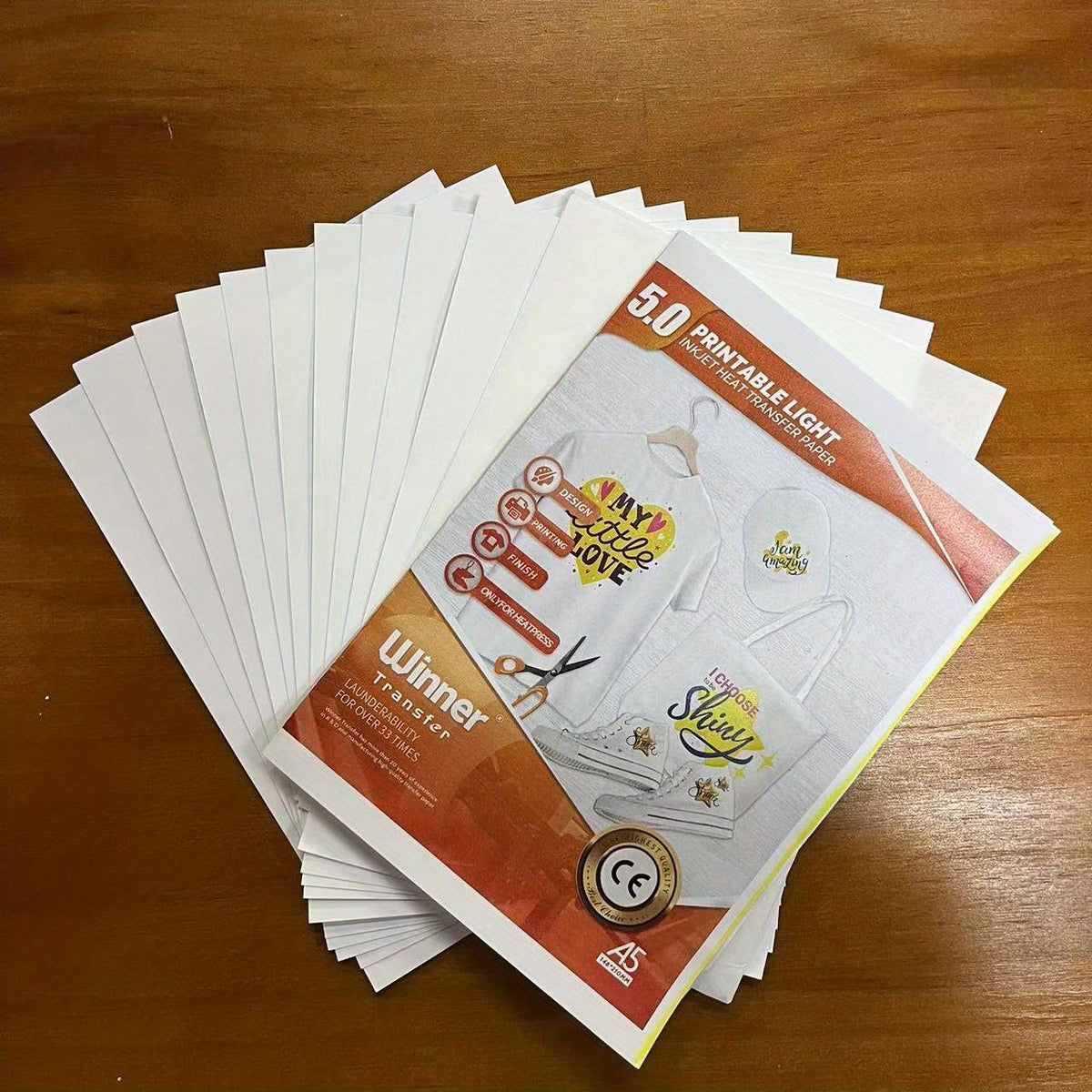 Inkjet Heat Transfer Paper For Light Fabrics A5 10 Sheets