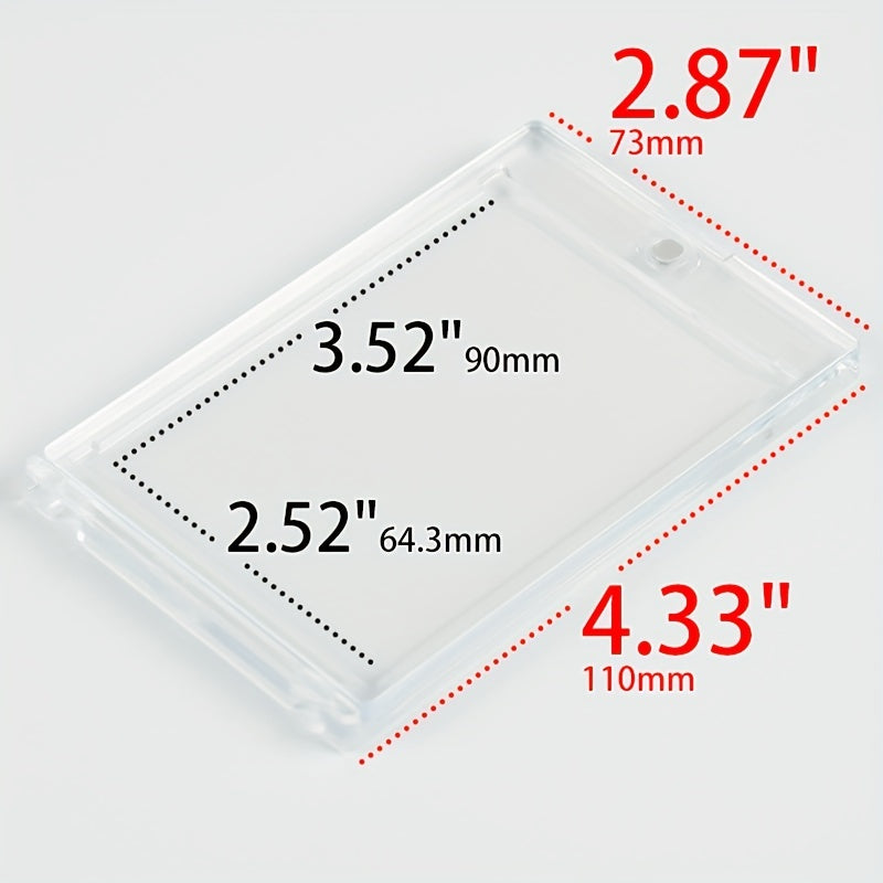 21pcs Magnetic Sports Card Holders Anti UV Transparent Cases