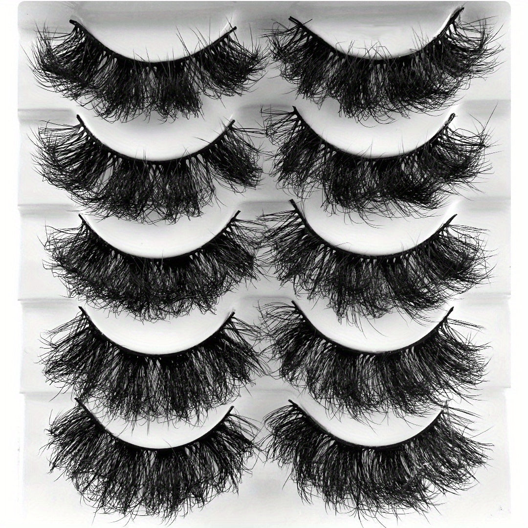 8D Fluffy Curling False Eyelashes Cross High Faux Mink Hair Eyelashes
