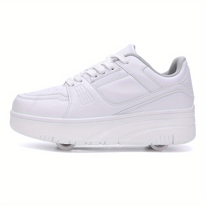Double Row Girls' Roller Skate Shoes for Outdoor Fun