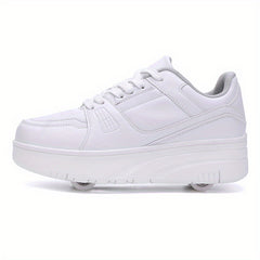 Double Row Girls' Roller Skate Shoes for Outdoor Fun