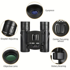 Portable Mini Binoculars BAK4 Prism Waterproof For Camping Tourism