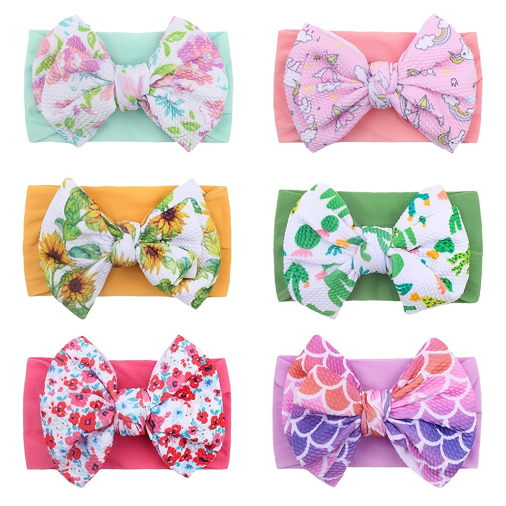 Baby Bow Hair Ties Soft Nylon Hair Accessories