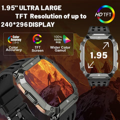 Little Meatball Smart Watch 1.95 inch Full Touch Display with LED Flashlight