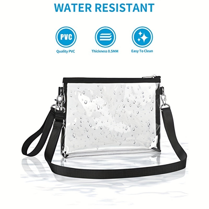 Transparent Travel Handbag Zipper Crossbody Bag All Match