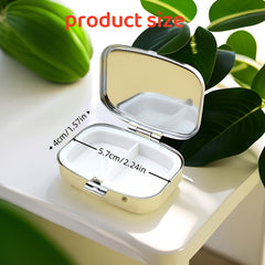 Portable Medicine Box Travel Storage Box 2 Compartments Small Easy to Carry