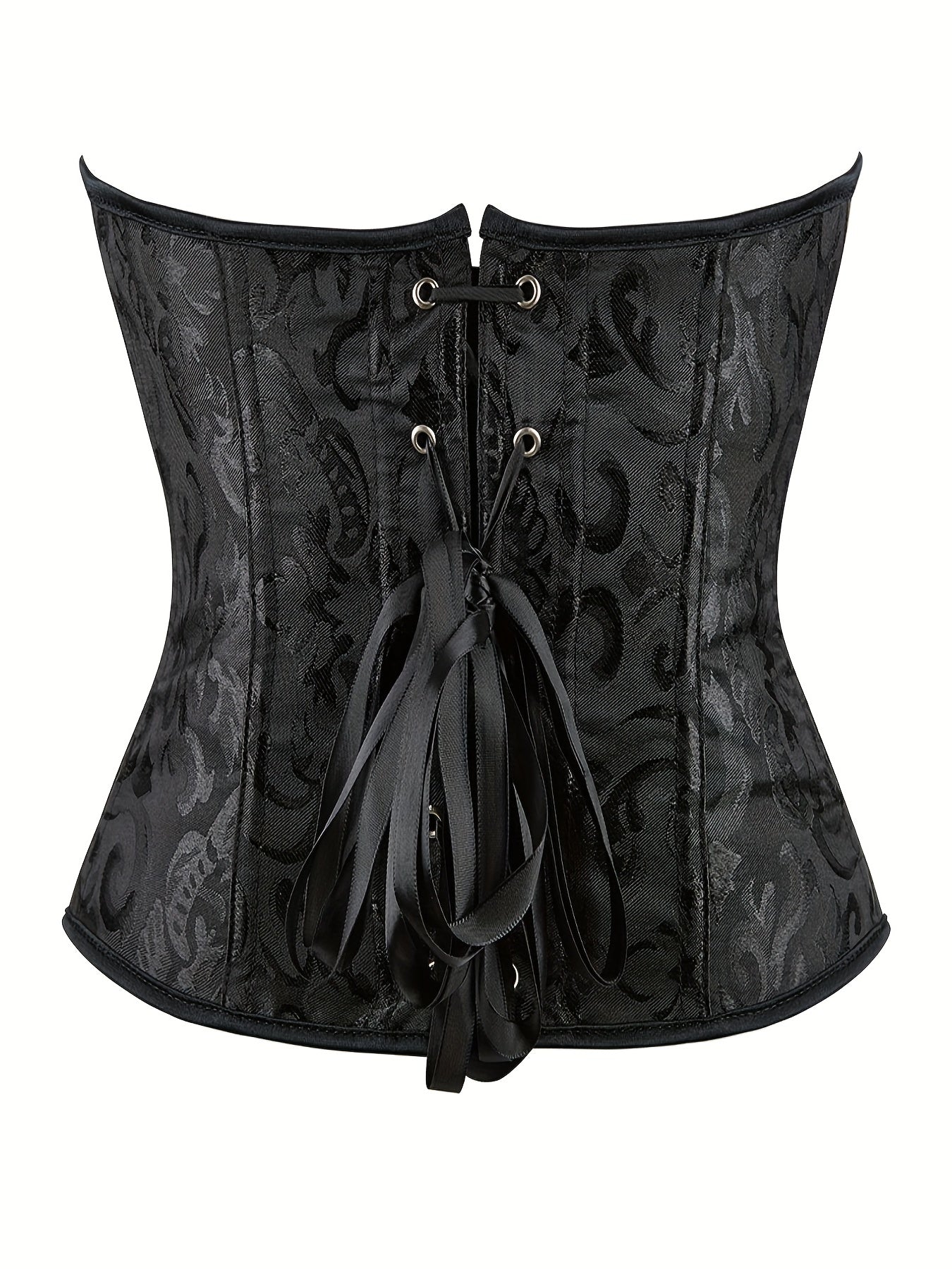  Gothic Body Shaper Jacquard Bustier Lingerie