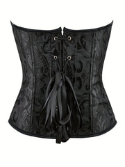  Gothic Body Shaper Jacquard Bustier Lingerie
