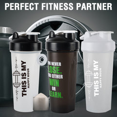 600ml Leak Proof Protein Shaker Bottle for Smoothies and Fitness
