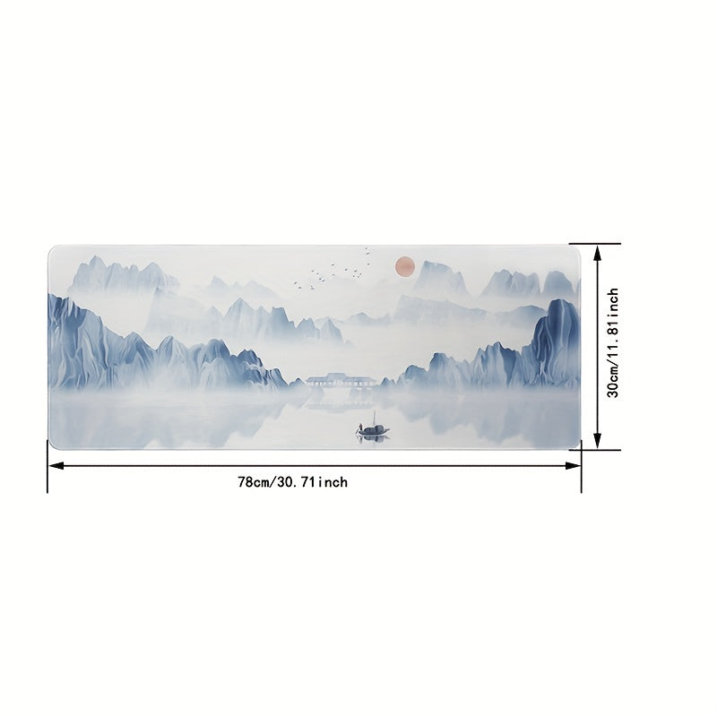 Large Landscape Pattern E-sports Mouse Pad Thick Stitched Edge Anti-slip Mat