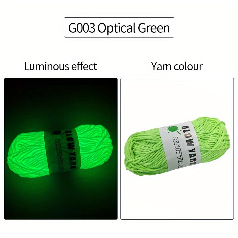 2pcs Glow In Dark Yarn Polyester Luminous Soft Perfect DIY Knitting Crocheting