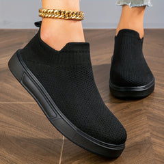 Women's Knit Slip On Sneakers Lightweight Outdoor Shoes