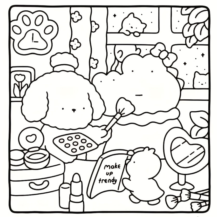 Little Hug Coloring Book 24 Pages Relaxing Stress Relief Activity for Adults