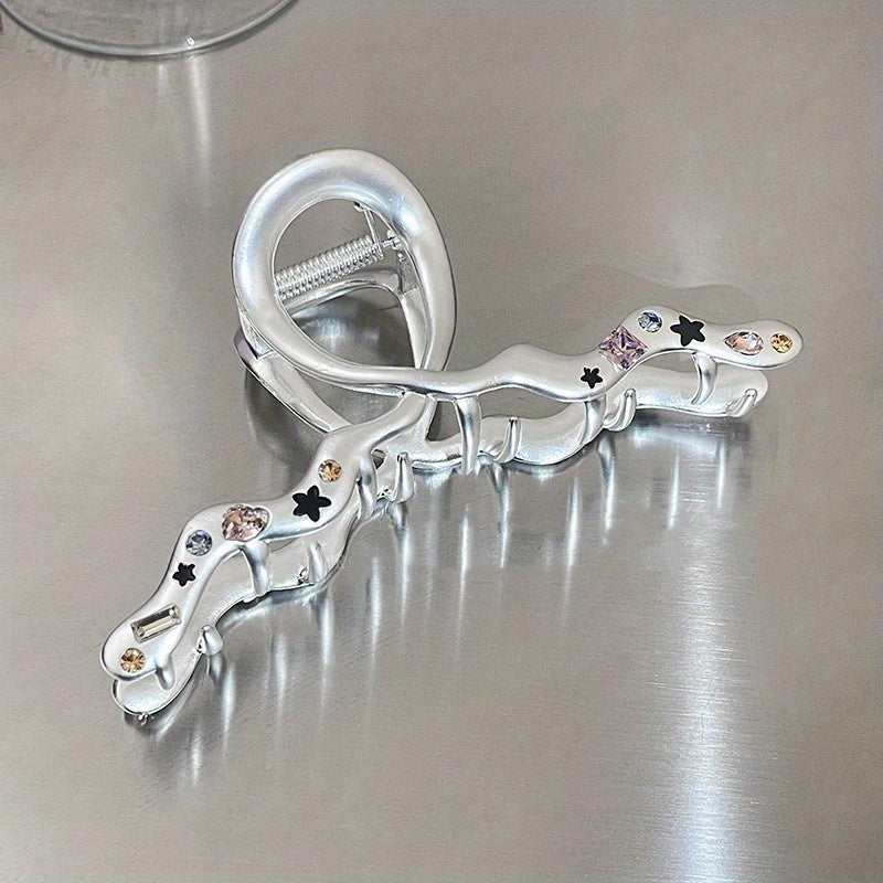 Zirconium Metal Matte Hair Claw Twist Shape Hair Claw Hair Accessories