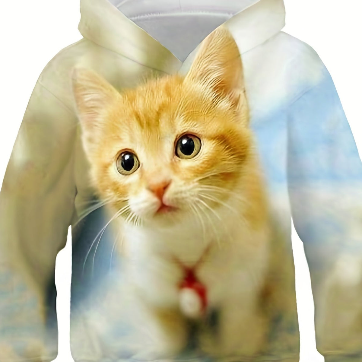 Girls Boys Kitty Print Sweatshirts Kids Spring Autumn Coats