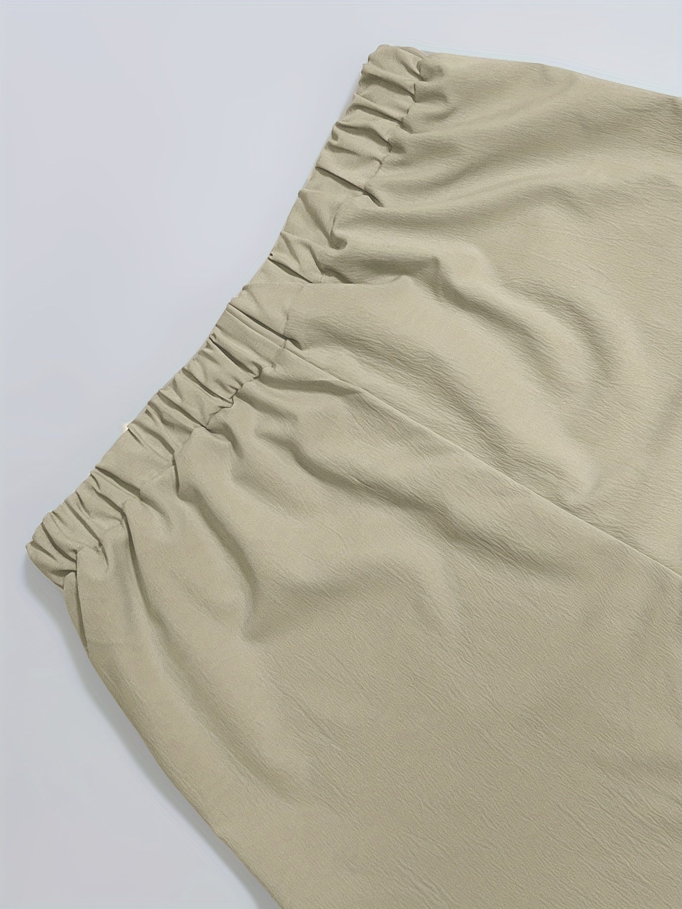  Casual Pants Women's Plus Solid Drawstring Elastic Loose Fit Trousers