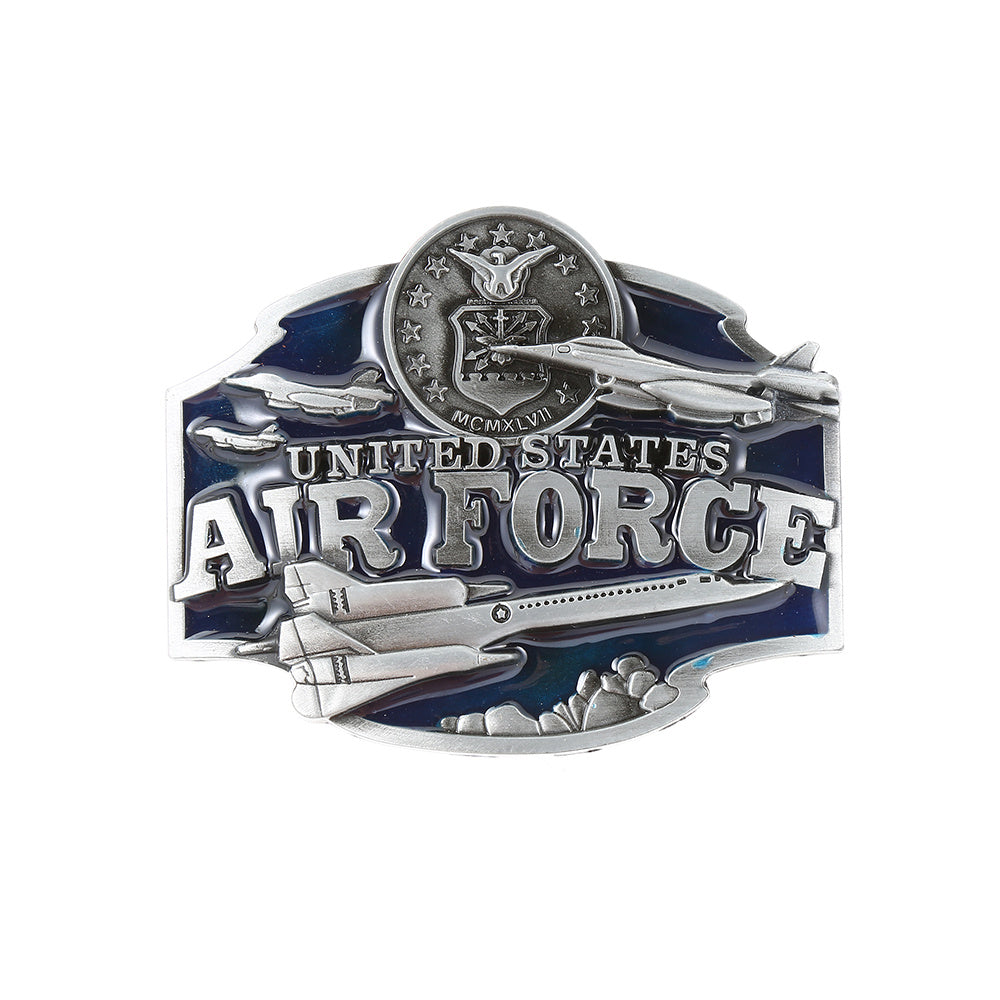 Letter Airplane Pattern Military Belt Buckle Western Cowboy Belt Buckle