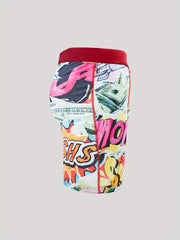 Men's Comics Style Boxers High Stretch Elastic Waist Shorts