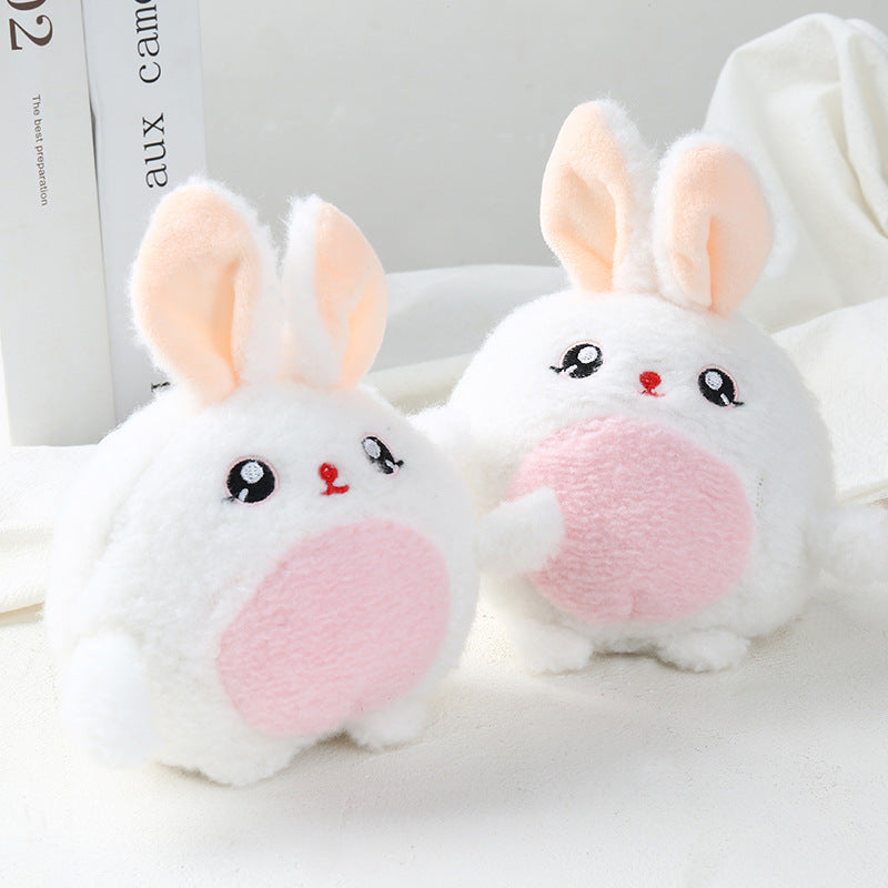 Girl Egg Doll Little Bunny Plush Toy Backpack Keychain