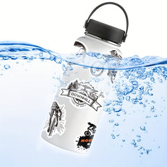 50pcs Waterproof MTB Stickers for Bottles Cars Laptops Durable Outdoor Decals
