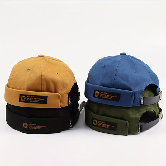 Hip Hop Melon Leather Hat for Couples