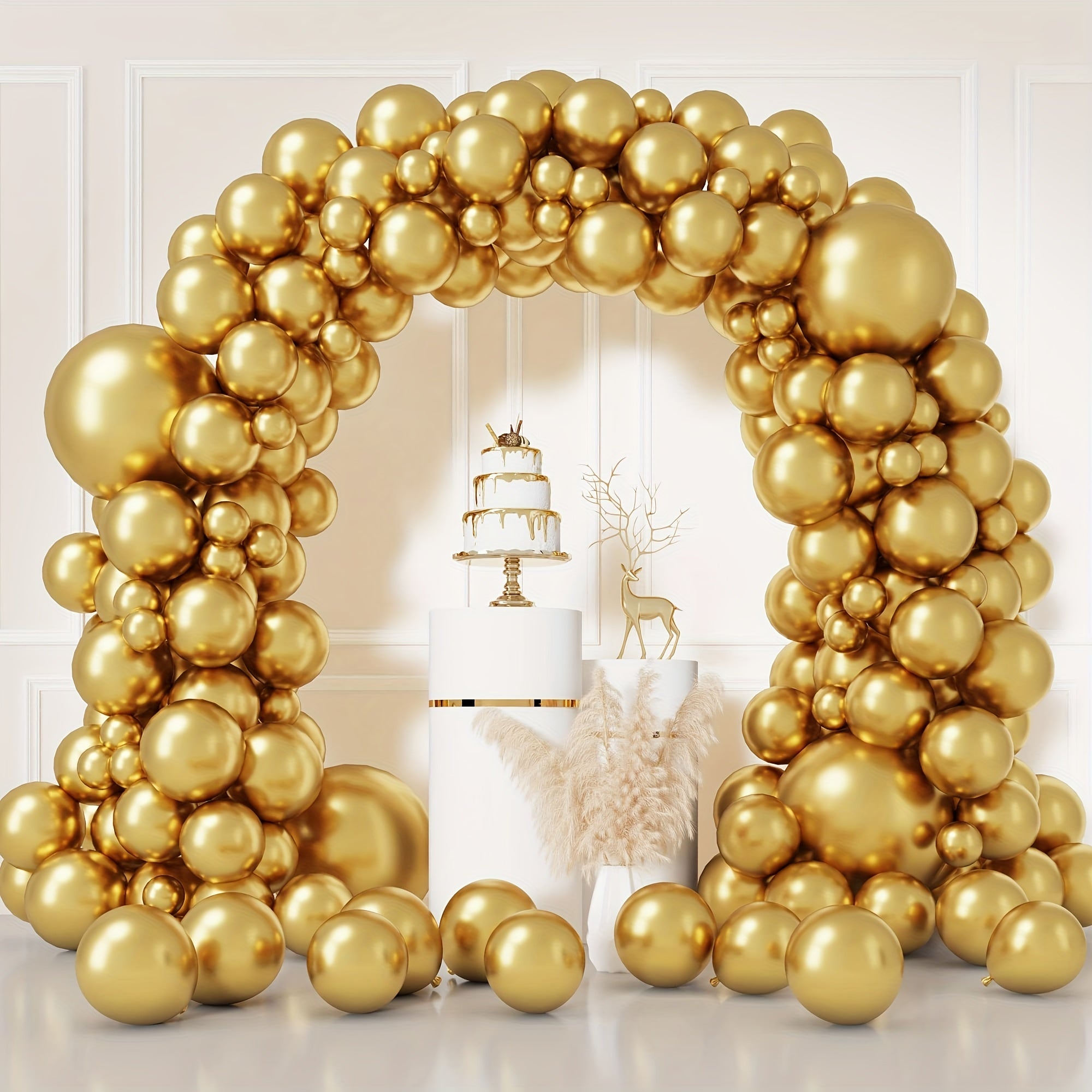 149pcs Metallic Golden Balloons Kit for Birthday Party