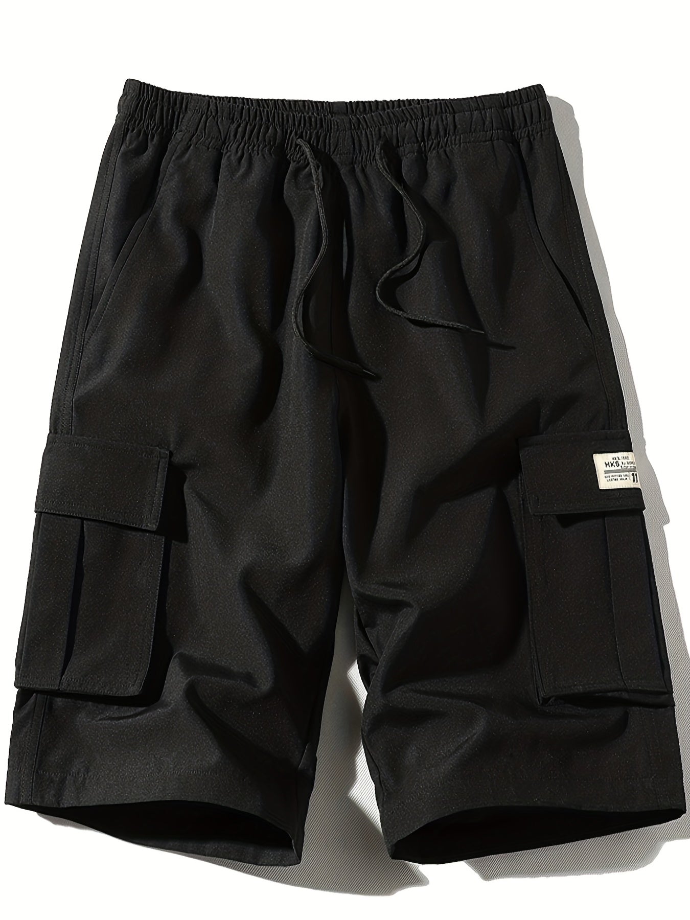 Men's Drawstring Cargo Shorts Elastic Waist Summer Outdoor