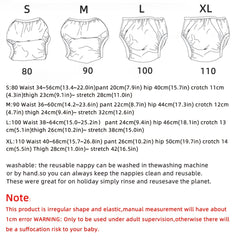 1pc Baby Reusable Printed Gauze Diapers Waterproof Washable Diapers
