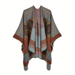 Boho Print Cashmere Shawl Warm Cape Scarf Blanket