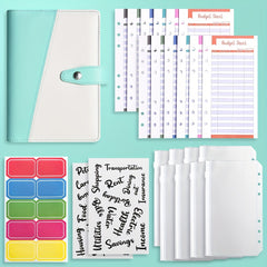 Mini A6 Budget Binder for Cash Stuffing with Zippered Envelopes