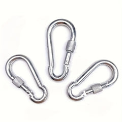 2pcs D-shaped Metal Buckle Spring Hook for Camping Hiking