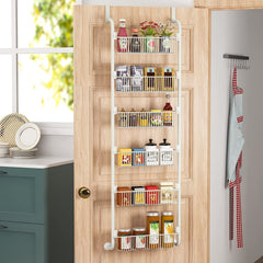 6 Tier Over Door Pantry Storage Organizer with 6 Baskets