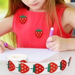 500pcs Holographic Red Strawberry Stickers for Scrapbooking Party Decor