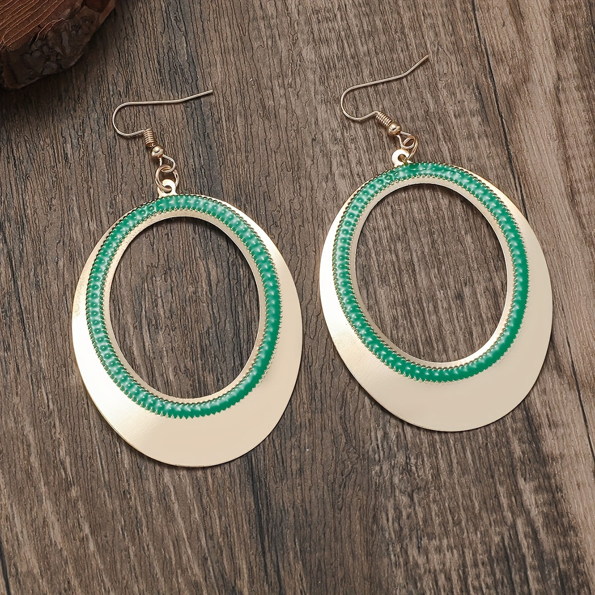 Oval Drop Earrings for Women, Creative Design
