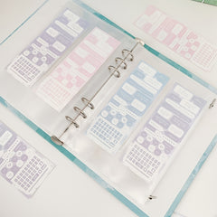 A5 Tie Dyed Splashed Ink Album 6 Rings Elastic Band No Paper