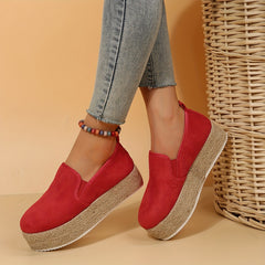 Women's Espadrille Platform Loafers Soft Sole Slip On Shoes