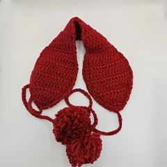 Stylish Red Women's Stretchy Earmuffs Soft Winter Ear Warmers