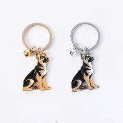 Wolf Dog Puppy Keychain Metal Cartoon Animal Vintage Car Pendant