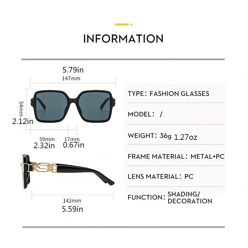Square Sunglasses For Women Men Hollow Anti Glare Glasses
