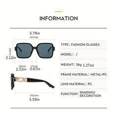 Square Sunglasses For Women Men Hollow Anti Glare Glasses
