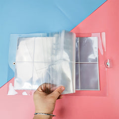 10pcs A5 Binder Pocket 6 Holes Clear Waterproof Stamp Storage Bag