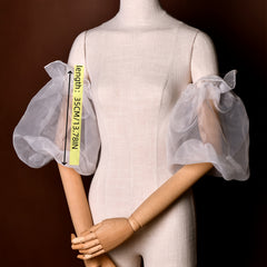 Organza Bridal Sleeves Detachable Puff Tulle Wedding Accessories