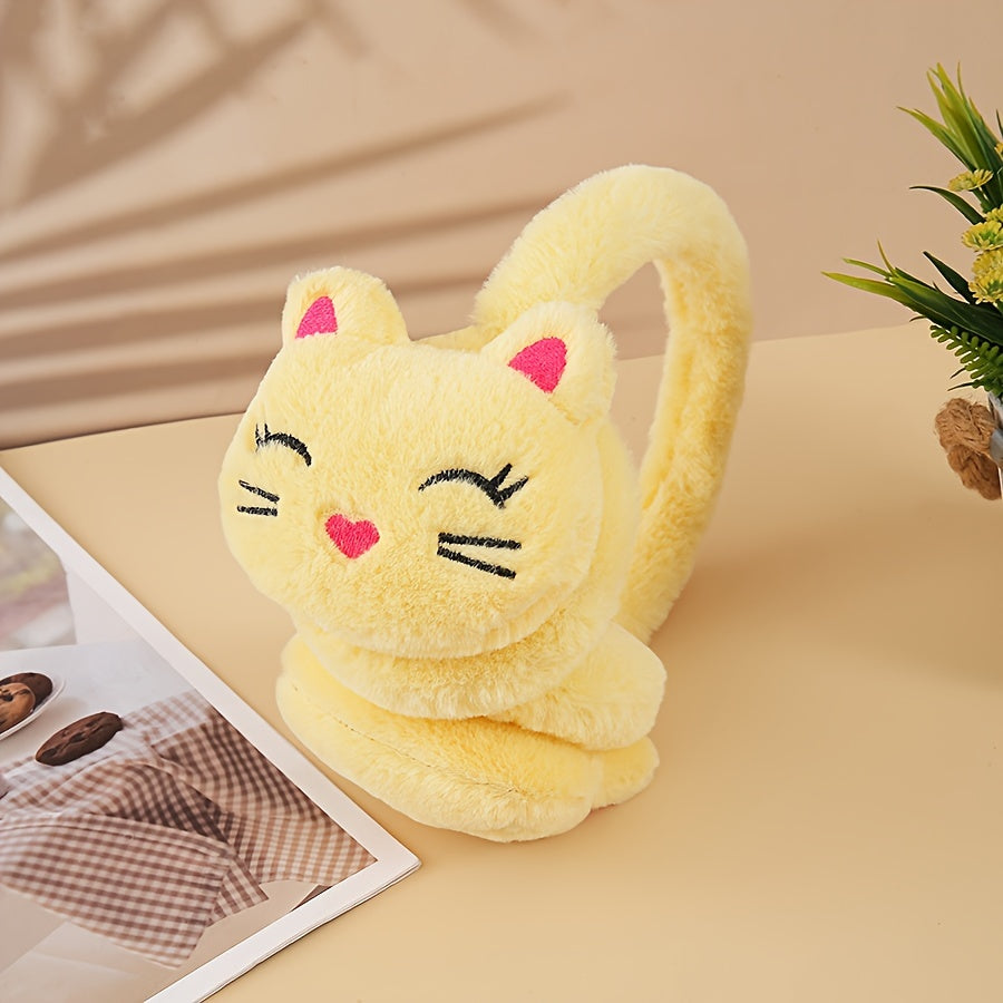 Plush Cartoon Kitten Ear Cover for Autumn/Winter